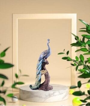 Peacock’s Glory Home Decoration Showpiece