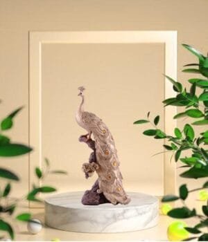 Peacock’s Glory Home Decoration Showpiece