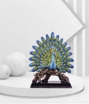 Peacock’s Glory Home Decoration Showpiece