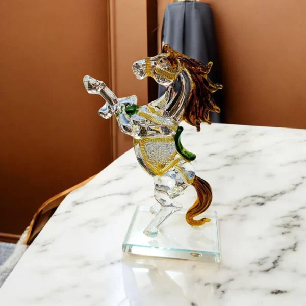 Glass Horse Figurine,Decorative Showpiece For Home And Office - Image 4