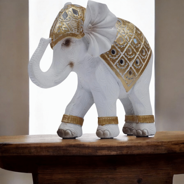 Decorative White Elephant Figurine – Premium Home Décor for Living Room & Office - Image 3
