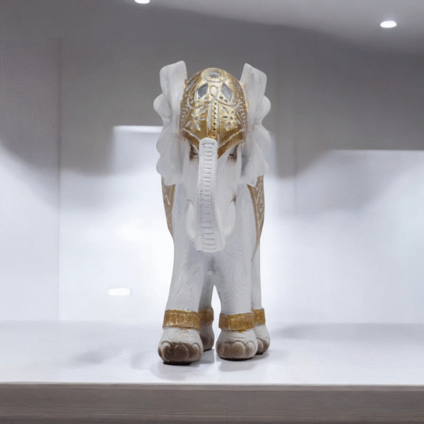 Decorative White Elephant Figurine – Premium Home Décor for Living Room & Office - Image 4
