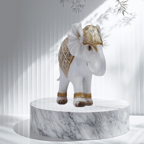 Decorative White Elephant Figurine – Premium Home Décor for Living Room & Office - Image 2