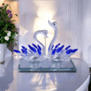Glass Swan Figurine,Decorative Showpiece For Home And Office