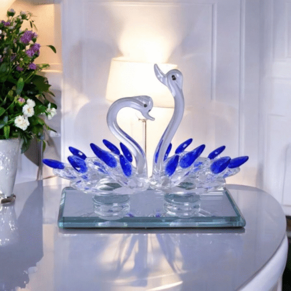 Glass Swan Figurine,Decorative Showpiece For Home And Office - Image 4