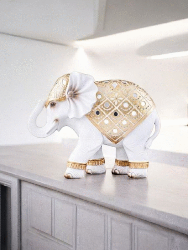 Decorative White Elephant Figurine – Premium Home Décor for Living Room & Office - Image 4