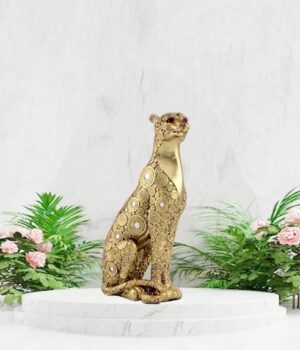Luxury Leopard Statue ,Resin Showpiece ,Figures for Home Decor