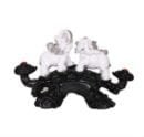 Majestic Electroplated Elephant Sculpture on Wooden Base