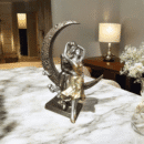 Couple Figurine Lovely Moon Couple Sitting, Luxury Showpiece