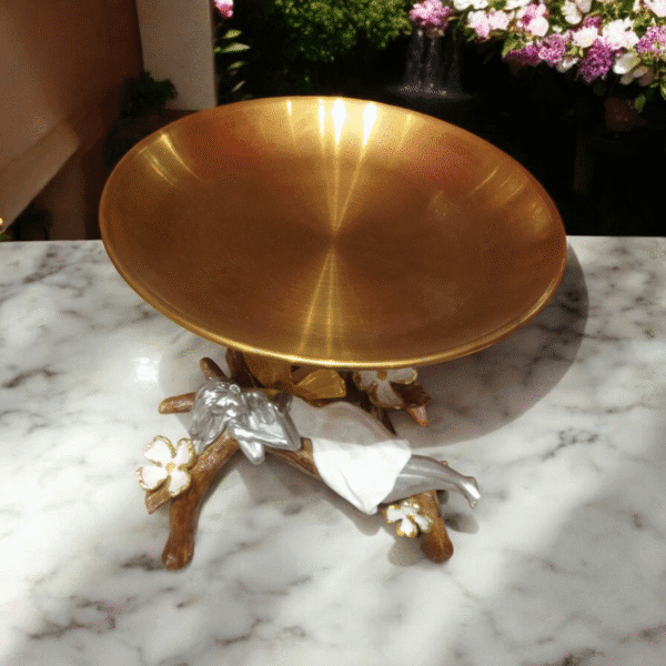 Decorative Serving Tray Statue girl | Polyresin | Showpiece - Image 2
