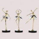 Set Of 3 Crystal Ballet Dancer