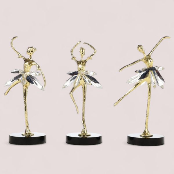 Set Of 3 Crystal Ballet Dancer - Image 2