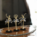 Set Of 3 Crystal Ballet Dancer