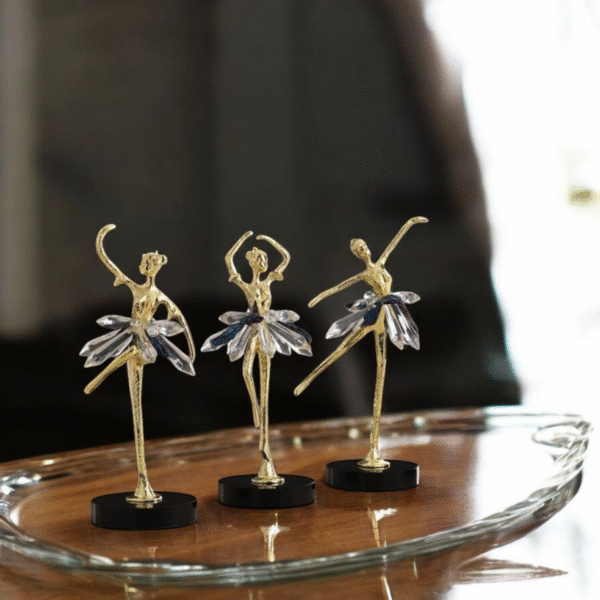 Set Of 3 Crystal Ballet Dancer - Image 4
