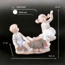 play seesaw fine porcelain figurine